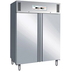 Nagykonyhai rozsdamentes hűtőszekrény és mélyhűtőszekrény