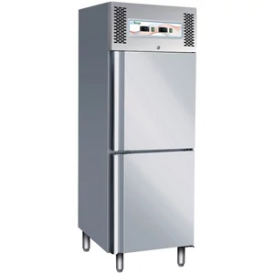 Nagykonyhai rozsdamentes hűtőszekrény és mélyhűtőszekrény