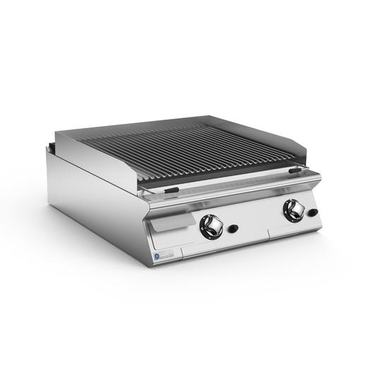 Rozsdamentes modul gázüzemű lávaköves grill felső elem