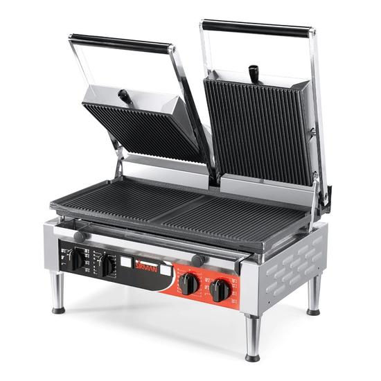 Rozsdamentes dupla kontakt grill
